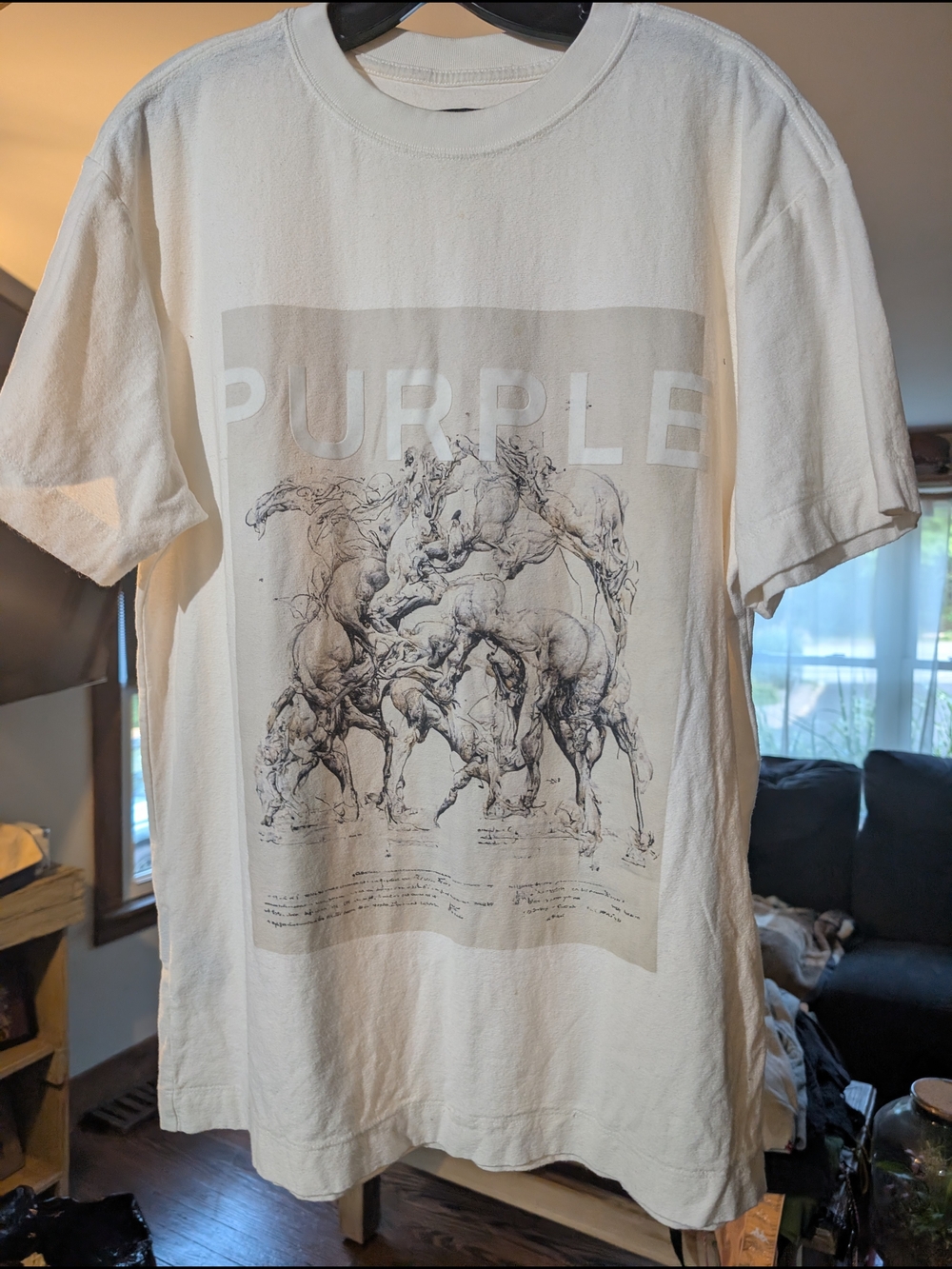 Brand Off-White Graphic Men’s T-Shirt Purple